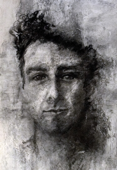Drawing titled "Him" by Sbboursot, Original Artwork, Charcoal