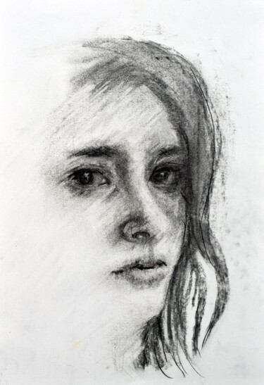 Drawing titled "Sketch I" by Sbboursot, Original Artwork, Charcoal