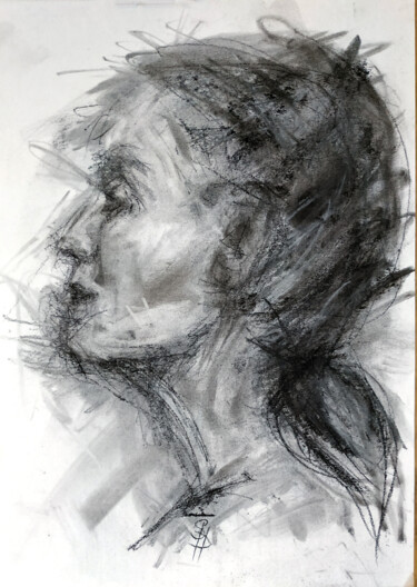 Drawing titled "Haughty" by Sbboursot, Original Artwork, Charcoal