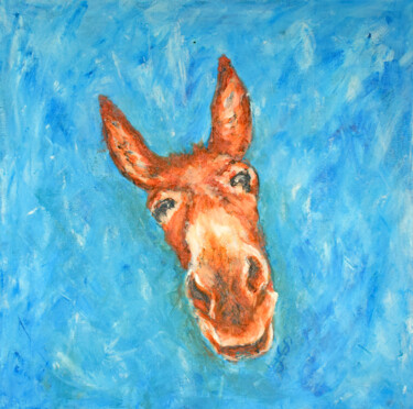 Painting titled "Donkey II" by Sbboursot, Original Artwork, Acrylic