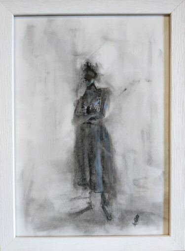 Рисунок под названием "I Crossed My Arms &…" - Sbboursot, Подлинное произведение искусства, Древесный уголь