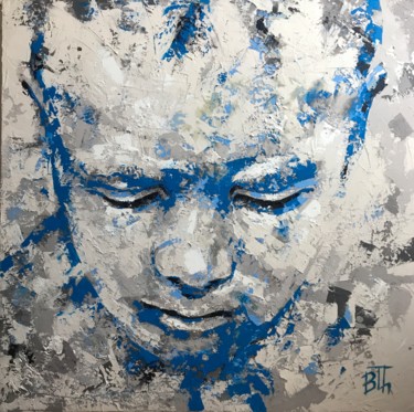 Painting titled "yin" by Sylvain Berthaume "Bth", Original Artwork, Concrete