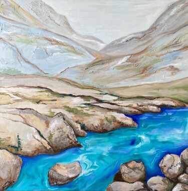 Peinture intitulée "Долина" par Ekaterina Sboeva, Œuvre d'art originale, Huile