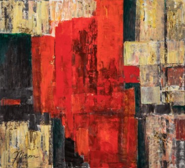 Картина под названием "Красное и черное" - Olga Matveeva, Подлинное произведение искусства, Масло