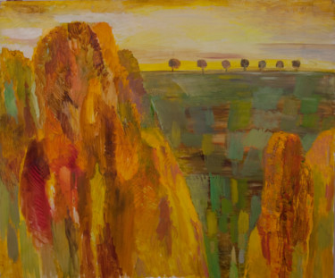 Картина под названием "Осенняя мелодия" - Olga Matveeva, Подлинное произведение искусства, Масло