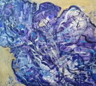 Картина под названием "Цветок" - Olga Matveeva, Подлинное произведение искусства, Акрил