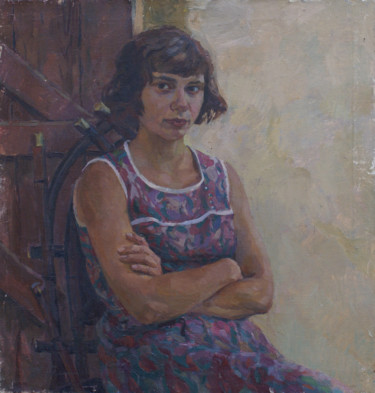 Картина под названием "Тетя" - Olga Matveeva, Подлинное произведение искусства, Масло