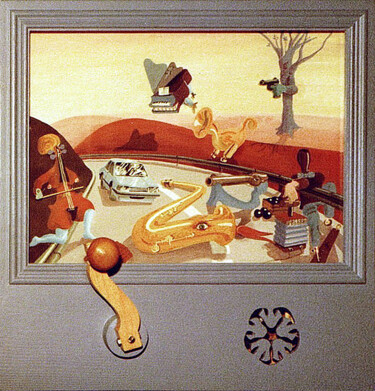 Malerei mit dem Titel "Virage dangereux b" von Muzemu, Original-Kunstwerk, Gouache