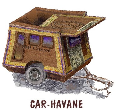 Dessin intitulée "Car-havane2.jpg" par Muzemu, Œuvre d'art originale