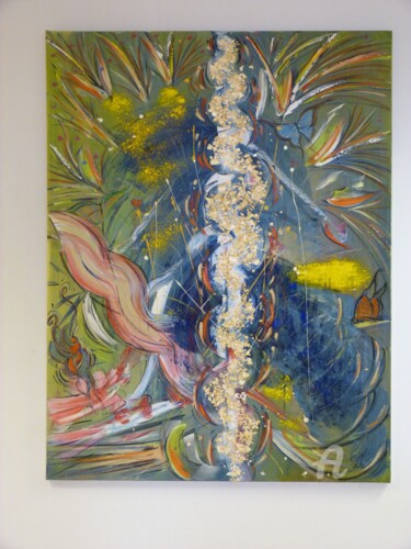 Painting titled "Éclosion des Papill…" by Scali'Arts, Original Artwork, Oil