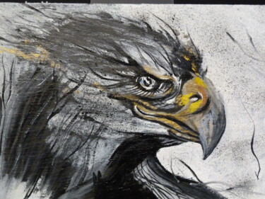 Painting titled "L'Aigle Royal" by Scali'Arts, Original Artwork, Oil