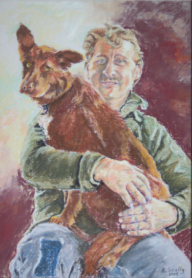 Painting titled "Warren and Bob" by Scally Art, Original Artwork, Oil