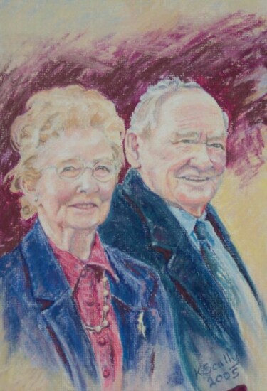 Painting titled "Norm and Dulcie" by Scally Art, Original Artwork, Oil