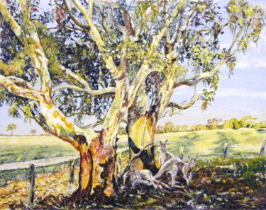 Relaxing at Nunagin, Dumbleyung Painting titled "Relaxing at Nunagin…" by Scally Art, Original Artwork, Acrylic