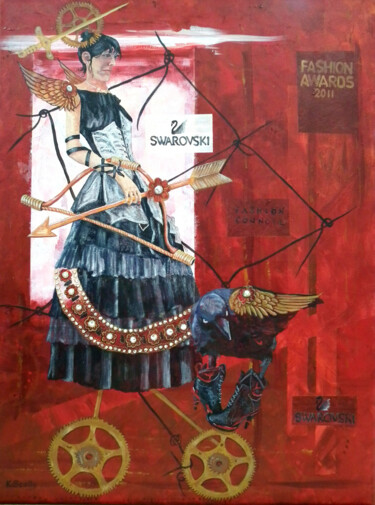 Pittura intitolato "Eternally Ravenous…" da Scally Art, Opera d'arte originale, Acrilico