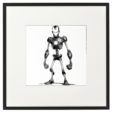 Desenho intitulada "Fer Man" por Scalp, Obras de arte originais, Carvão