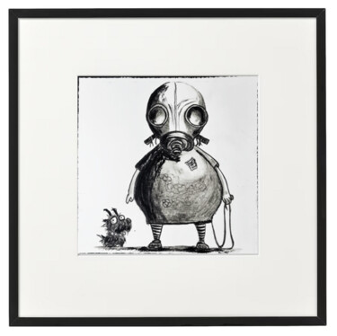 Dibujo titulada "Toxic Germaine & he…" por Scalp, Obra de arte original, Carbón