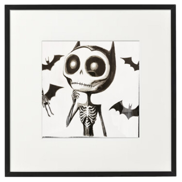 图画 标题为“BatDead” 由Scalp, 原创艺术品, 木炭