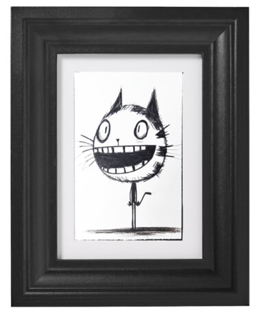 Drawing titled "Lixfé the Cat" by Scalp, Original Artwork, Charcoal