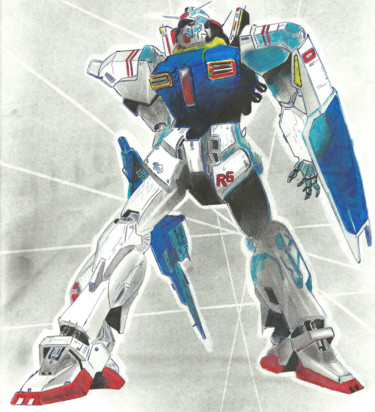Pittura intitolato "Gundam" da Schascia, Opera d'arte originale