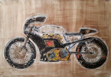 Painting titled "Cafe Racer H1" by Schascia, Original Artwork, Acrylic