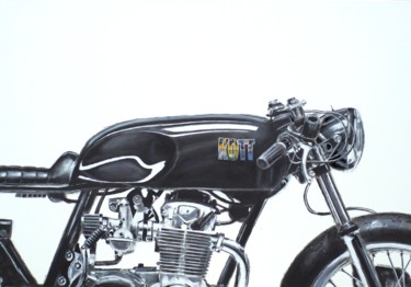Honda CB550 Pittura intitolato "Honda CB550" da Schascia, Opera d'arte originale, Acrilico
