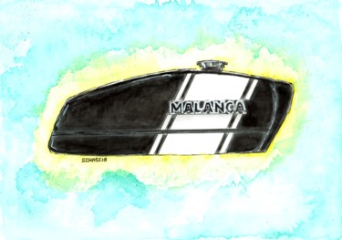 Zeichnungen mit dem Titel "Tank" von Schascia, Original-Kunstwerk, Marker