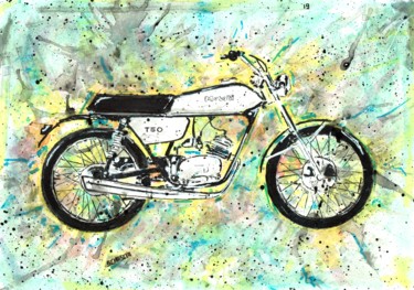 Drawing titled "T50 Color" by Schascia, Original Artwork, Watercolor