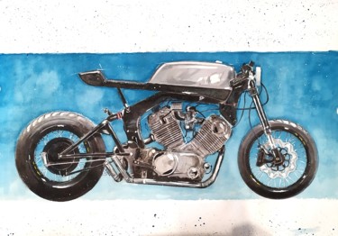 Zeichnungen mit dem Titel "Ugly Motors 2" von Schascia, Original-Kunstwerk, Aquarell