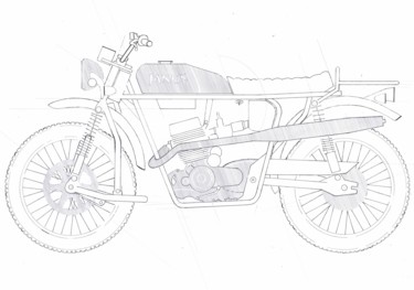 Janus Motorcycles Disegno intitolato "Janus Motorcycles" da Schascia, Opera d'arte originale, Matita