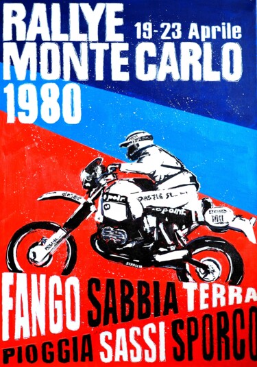Pittura intitolato "Rally 1980" da Schascia, Opera d'arte originale, Acrilico