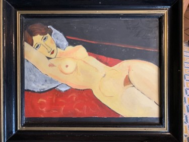 Peinture intitulée "Femme nue inspirati…" par Anne Scherer, Œuvre d'art originale, Acrylique Monté sur Panneau de bois