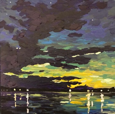 Die letzten Momente des Tages vor einer langen dunklen Nacht Malerei mit dem Titel "Die letzten Momente…" von Igor Schick, Original-Kunstwerk, Acryl