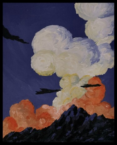 Pittura intitolato "Ein neuer Vulkan en…" da Igor Schick, Opera d'arte originale, Acrilico