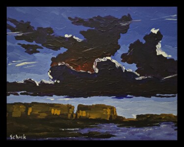 Painting titled "twilight over steep…" by Igor Schick, Original Artwork, Acrylic