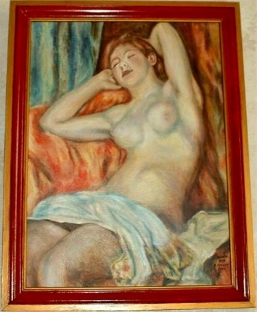 Peinture intitulée "Nu d'après Renoir -…" par Francis Privet, Œuvre d'art originale