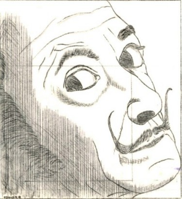 Peinture intitulée "Dali d'après Dali" par Francis Privet, Œuvre d'art originale