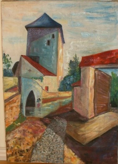 Peinture intitulée "Arbois-Jura" par Francis Privet, Œuvre d'art originale