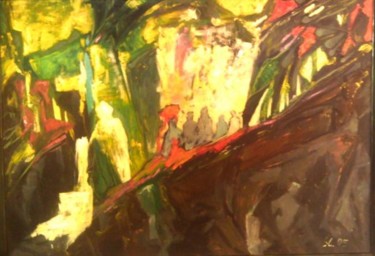 Картина под названием "В память о Гогене." - Schljachow, Подлинное произведение искусства, Масло
