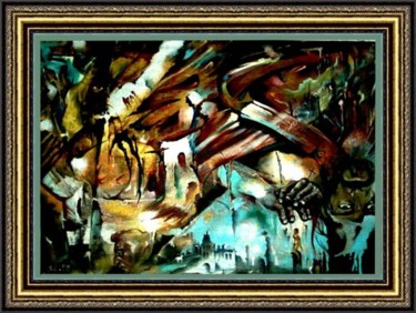 Картина под названием "Перевернутый мир." - Schljachow, Подлинное произведение искусства, Масло