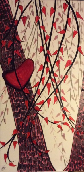 Peinture intitulée "L’accroche cœur.jpeg" par Patricia Schmitzer, Œuvre d'art originale