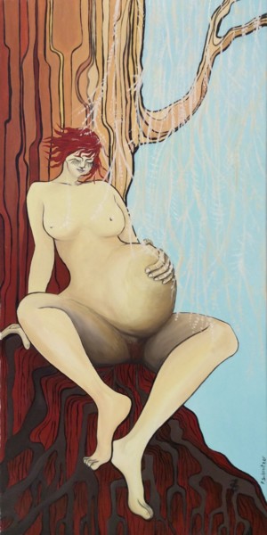 Pintura titulada "Rubis" por Patricia Schmitzer, Obra de arte original, Oleo