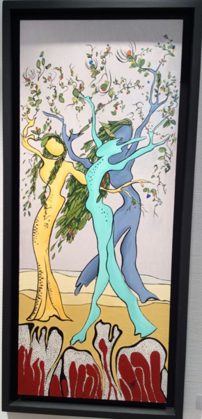 绘画 标题为“Le printemps” 由Patricia Schmitzer, 原创艺术品, 油 安装在木板上