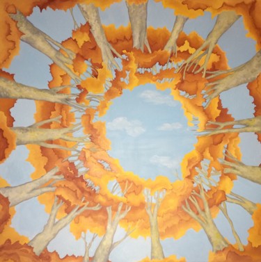 Peinture intitulée "Et là-haut Vit le c…" par Patricia Schmitzer, Œuvre d'art originale, Huile
