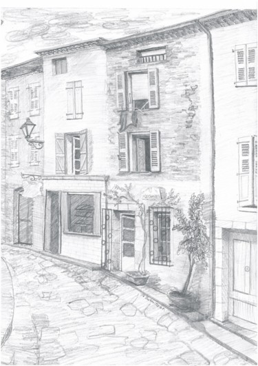 Dibujo titulada "Rue de la Ramade.jpg" por Patricia Schmitzer, Obra de arte original
