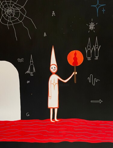 Peinture intitulée "Step to the star" par Liza Schneider, Œuvre d'art originale, Acrylique