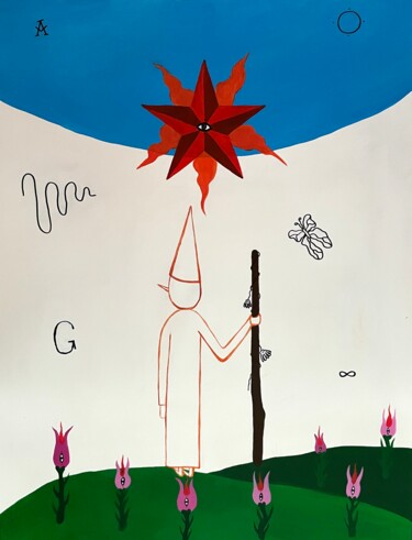 Peinture intitulée "The star" par Liza Schneider, Œuvre d'art originale, Acrylique