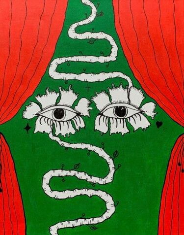 Pittura intitolato "Eyes" da Liza Schneider, Opera d'arte originale, Acrilico
