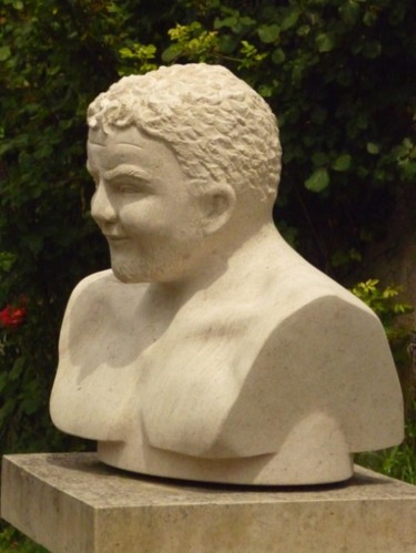 Sculpture titled "Commande de Buste" by Domitille Et David Schneider, Original Artwork, Stone