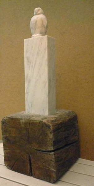 Sculpture titled "le glaçon I     "at…" by Domitille Et David Schneider, Original Artwork, Stone